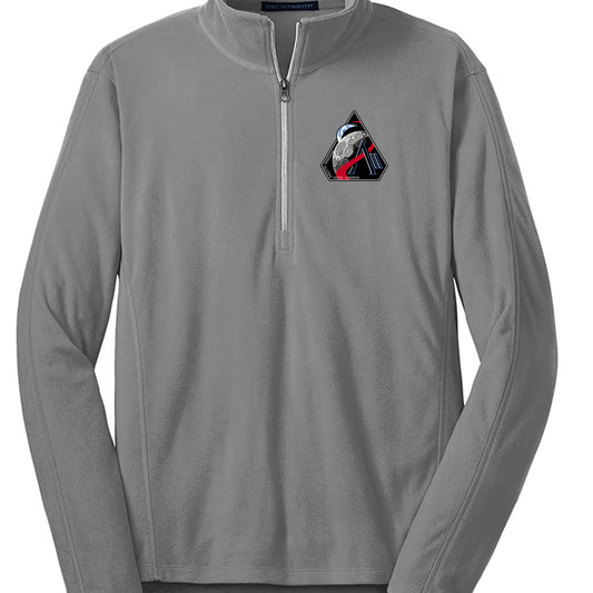 Artemis II microfleece half-zip pullover in pearl grey