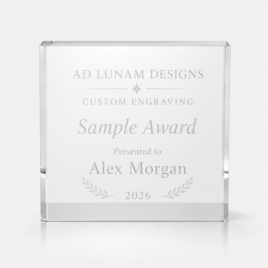 Example personalized acrylic photo block
