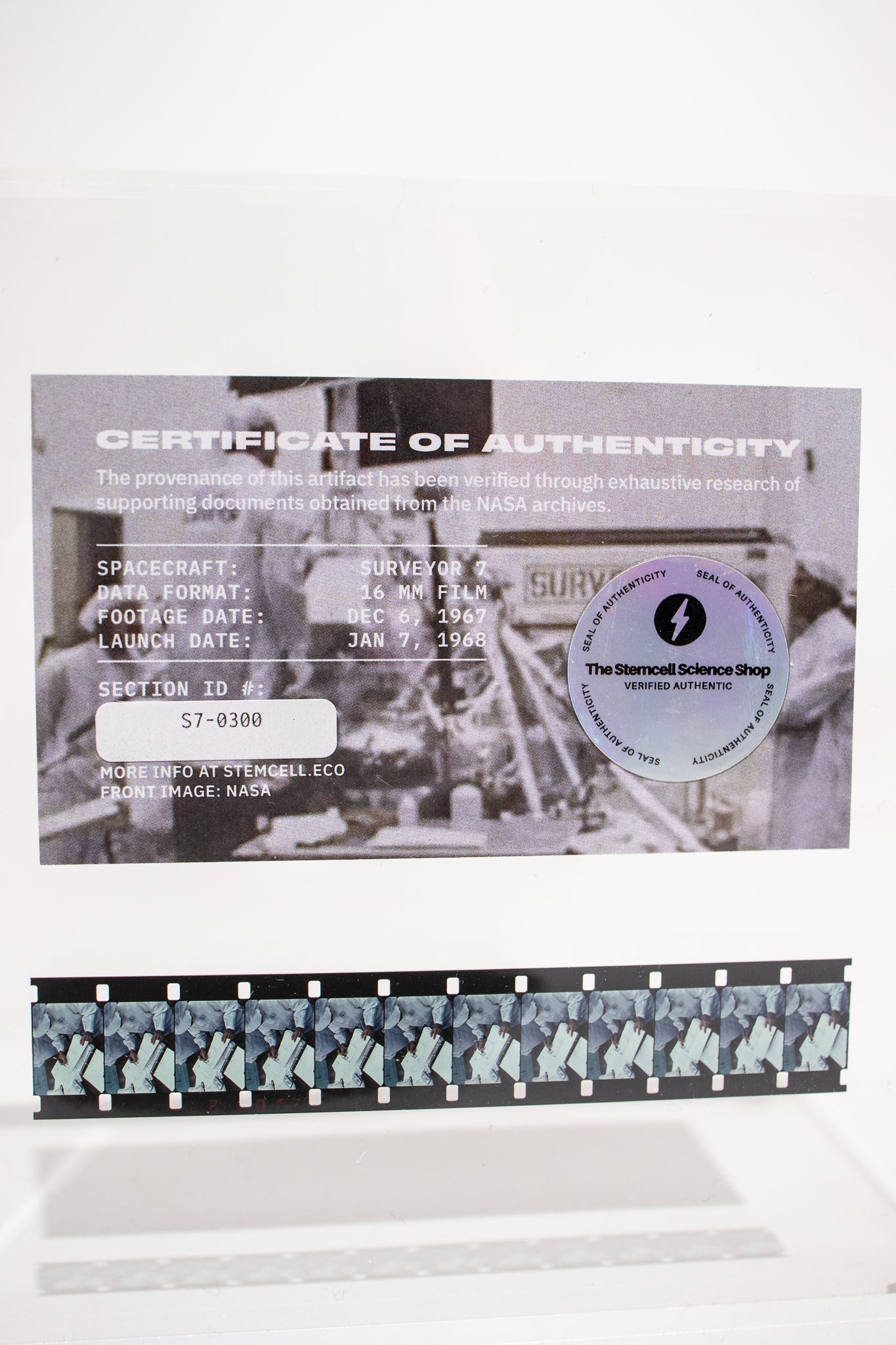 NASA Surveyor 7 Assembly Film Section