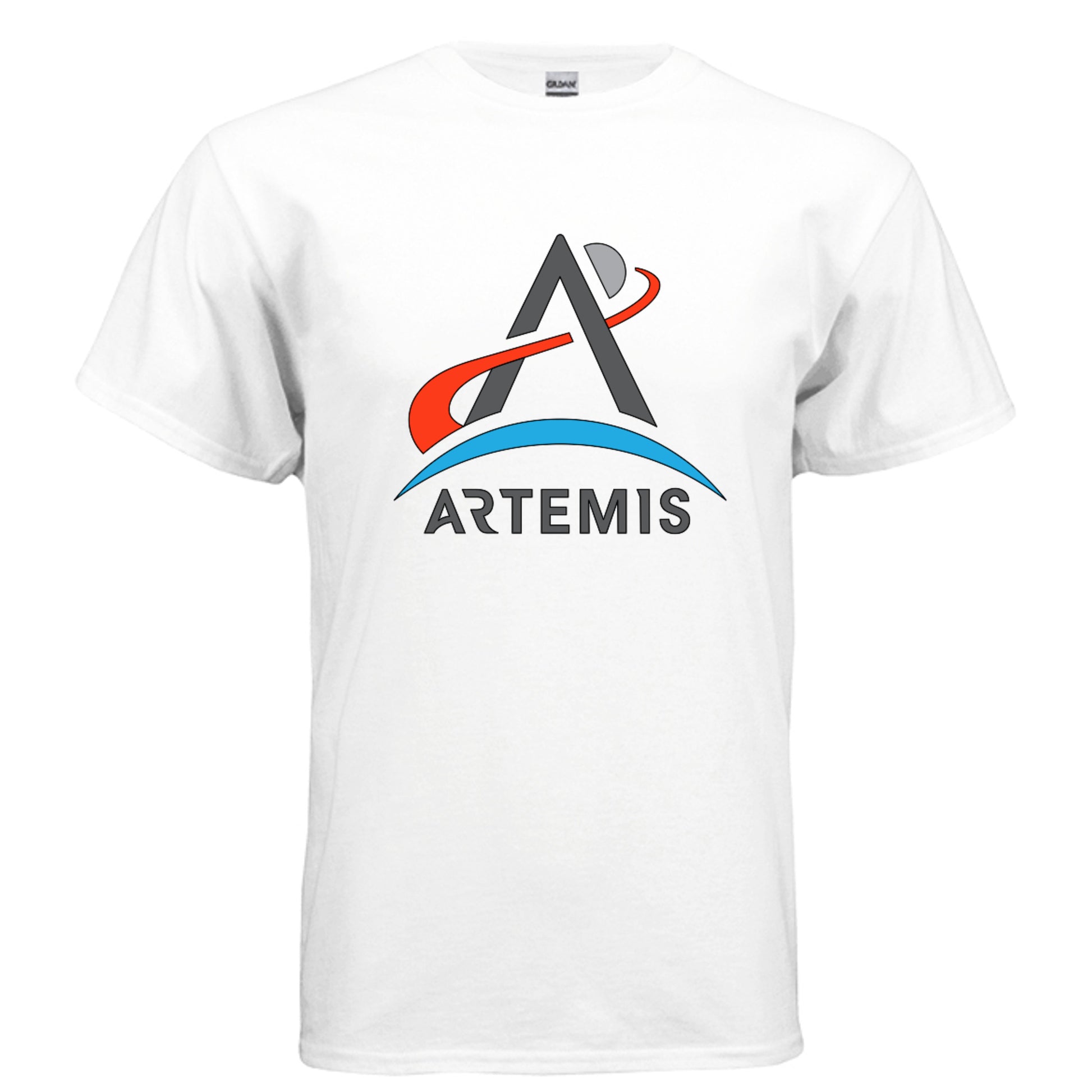 NASA Artemis T-shirt in white, front view