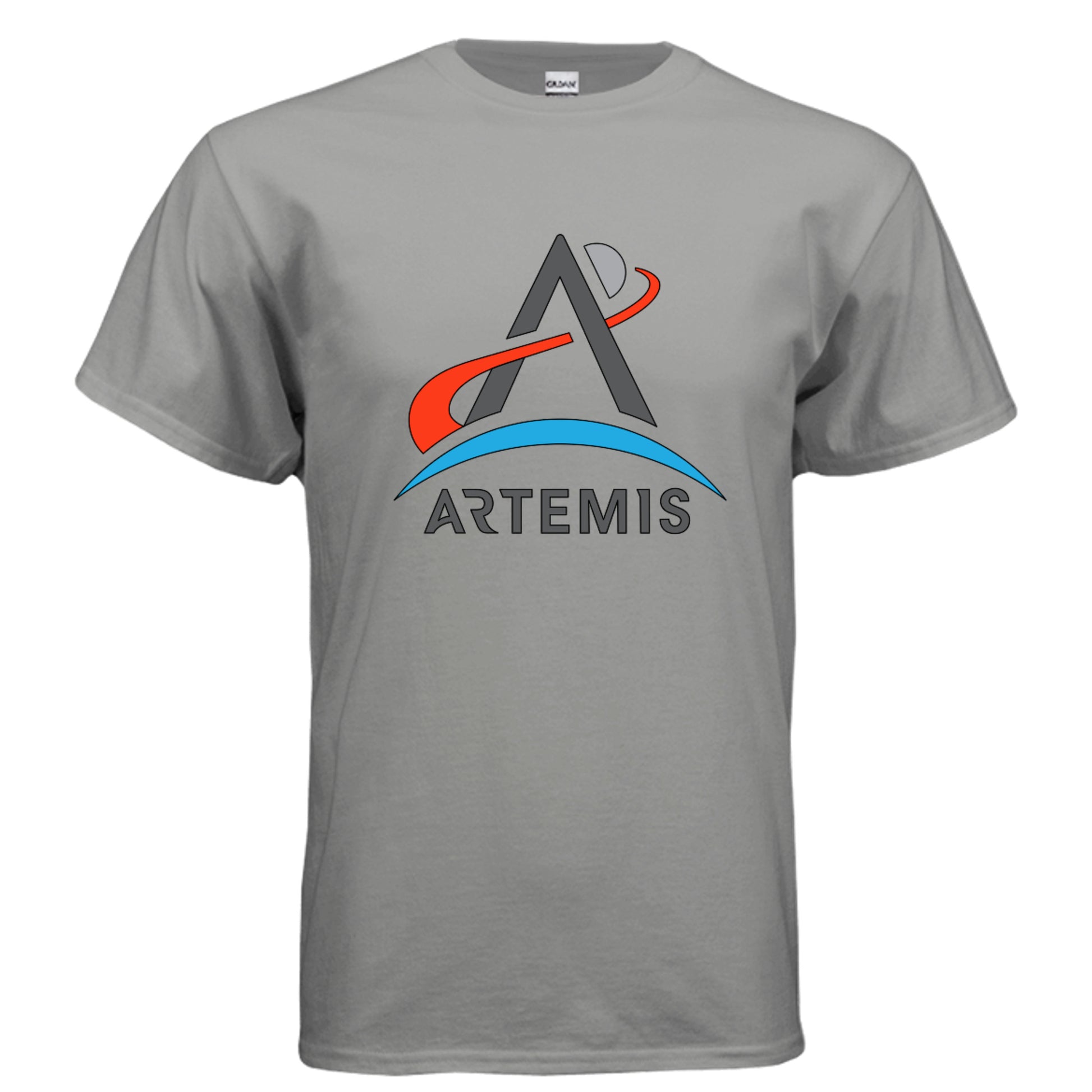 NASA Artemis T-shirt in gravel, front view