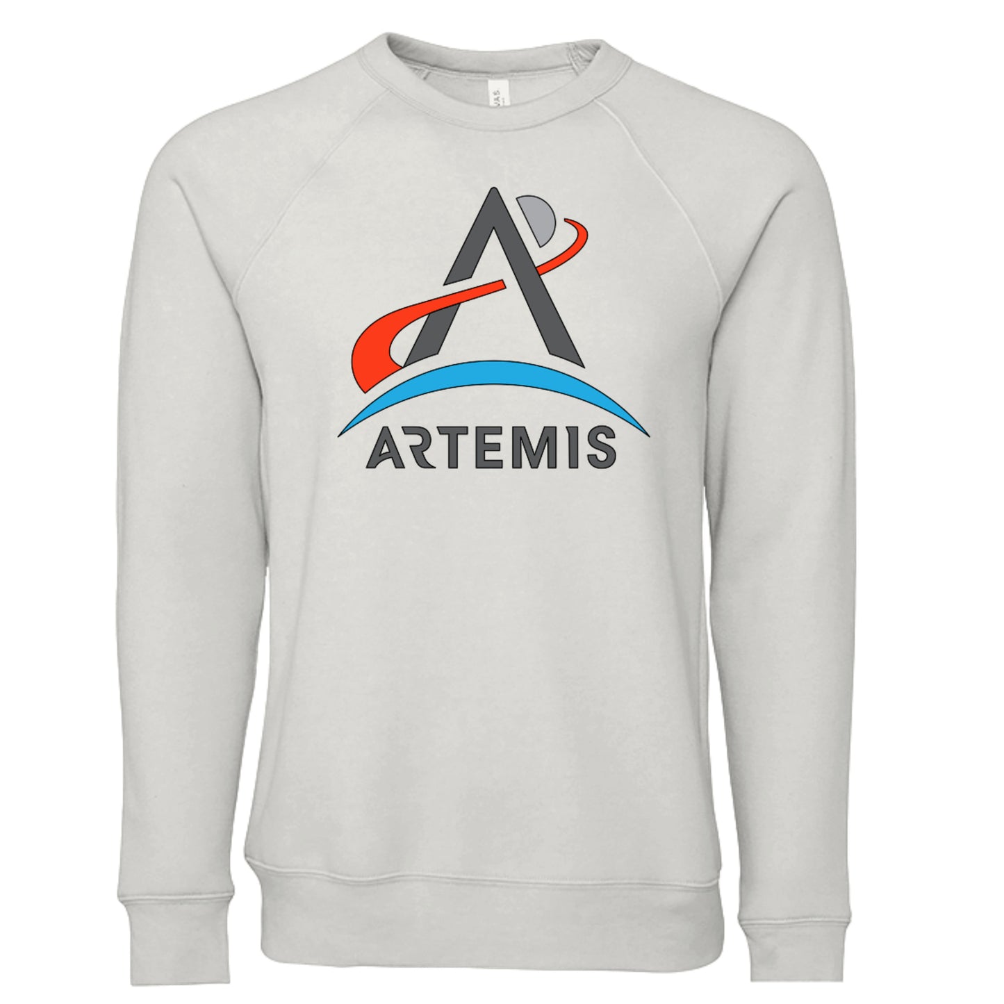 NASA Artemis crew neck sweatshirt in natural, front view