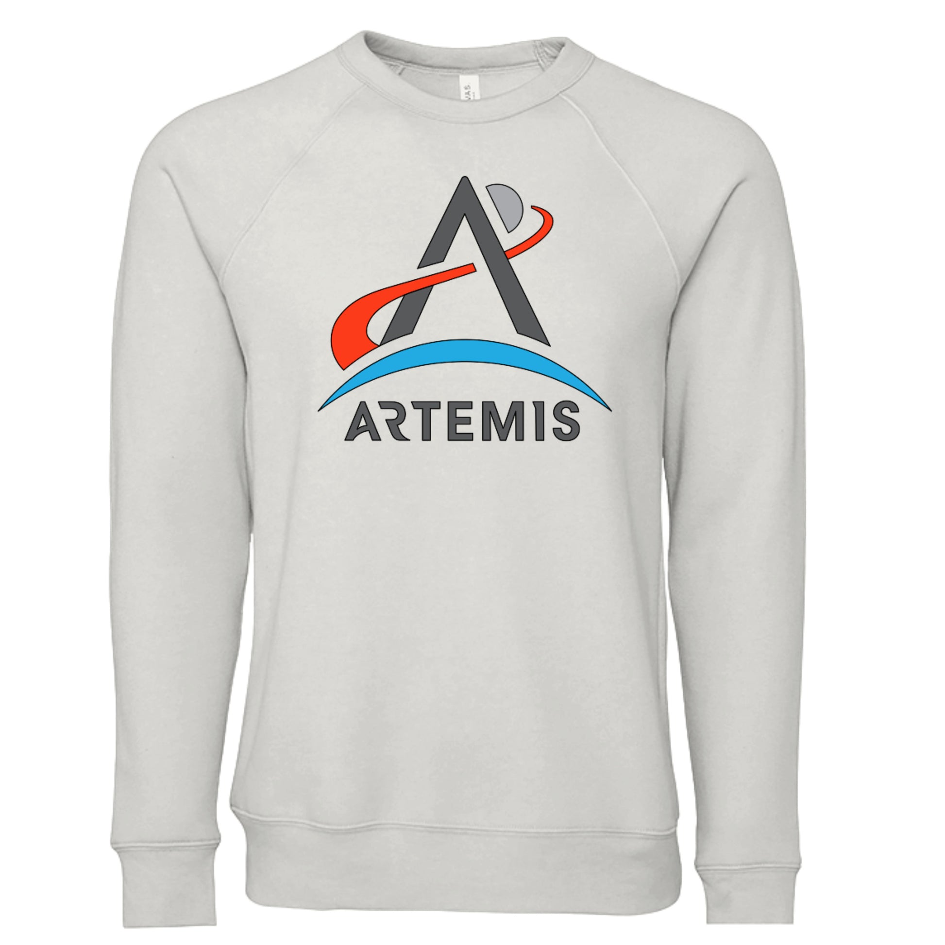 NASA Artemis crew neck sweatshirt in natural, front view
